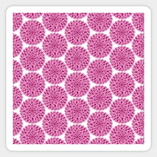 Pink Dahlia Flowers Pattern Sticker